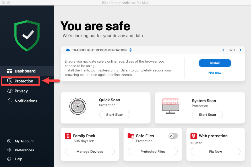 new av for mac click protection