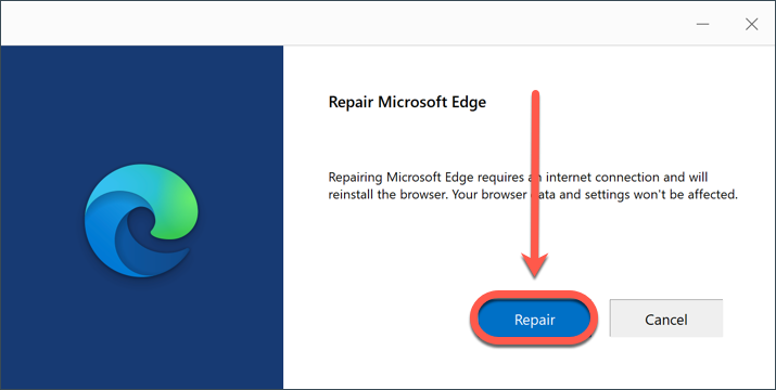 ripara Microsoft Edge
