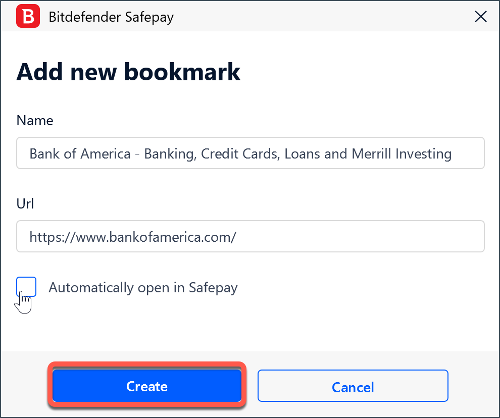 Segnalibri Safepay: Come aggiungere e gestire i segnalibri in Bitdefender Safepay 4
