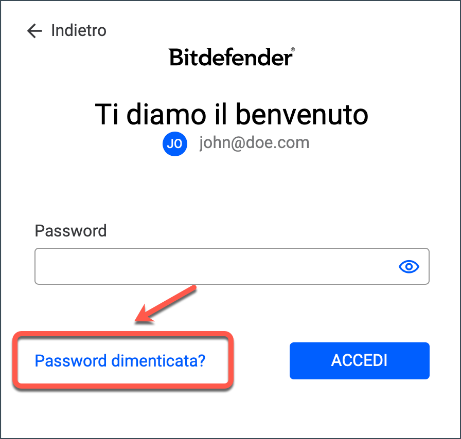 Reimpostare la password quando non hai accesso al tuo account Central
